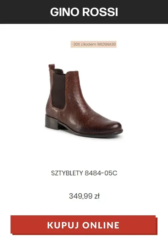 Gino Rossi - gazetka promocyjna Do -30% na wybrane modele z kodem od czwartku 18.03 do poniedziałku 22.03 - strona 6