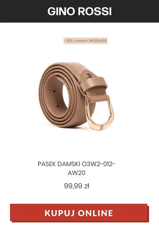 Gino Rossi - gazetka promocyjna Do -30% na wybrane modele z kodem od czwartku 18.03 do poniedziałku 22.03 - strona 8