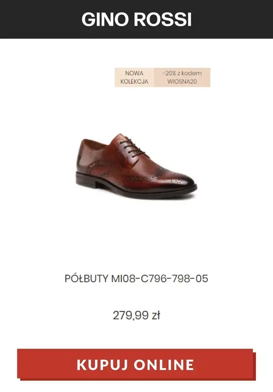 Gino Rossi - gazetka promocyjna Do -30% na wybrane modele z kodem od czwartku 18.03 do poniedziałku 22.03 - strona 12