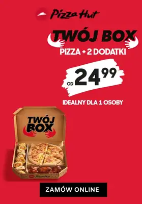 Pizza Hut - gazetka promocyjna Sprawdź ofertę i zamów! od czwartku 29.04 do wtorku 04.05 Pizza Hut - gazetka promocyjna Sprawdź ofertę i zamów! od czwartku 29.04 do wtorku 04.05