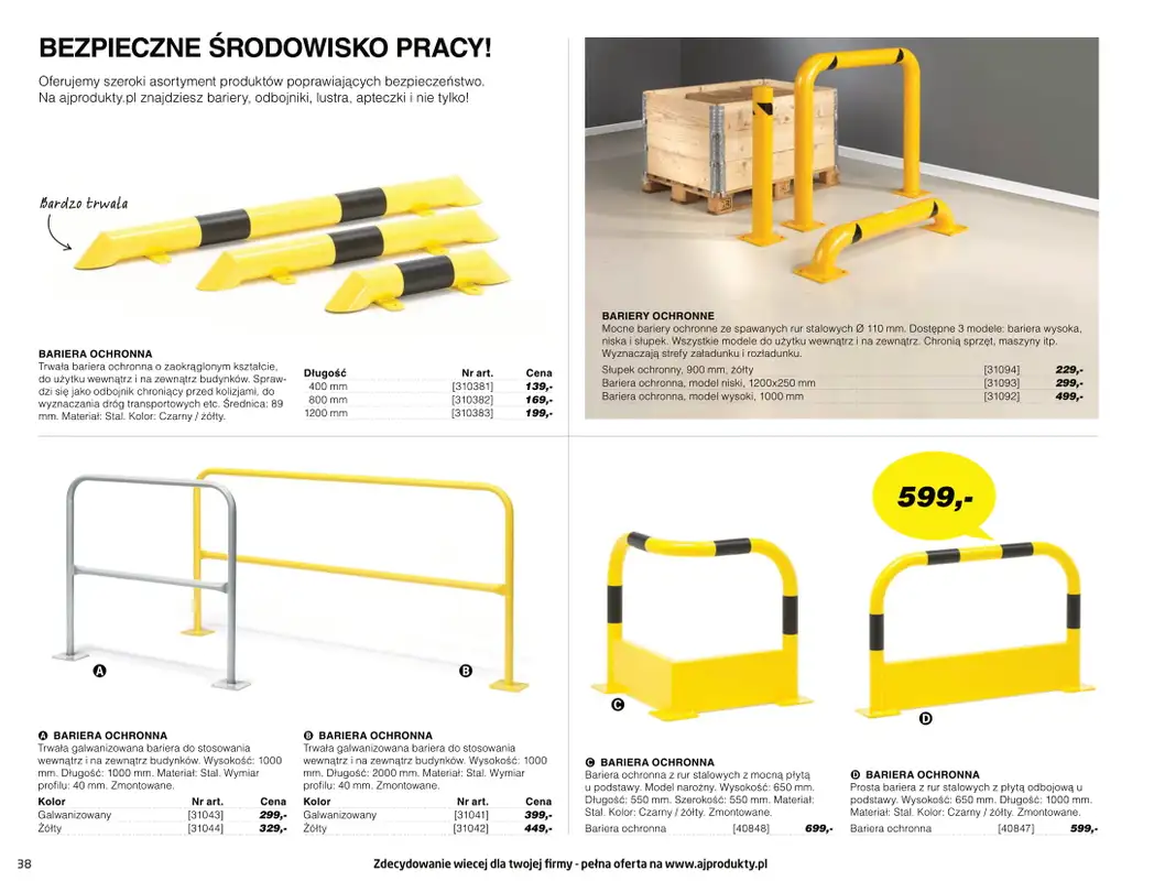 AJ Produkty - gazetka promocyjna Katalog warsztat, magazyn, przemysł od poniedziałku 10.05 do wtorku 31.08 - strona 38