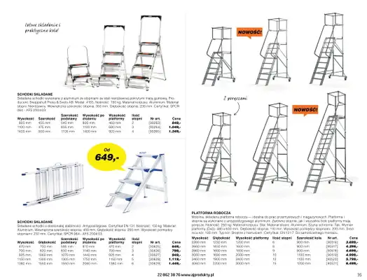 AJ Produkty - gazetka promocyjna Katalog warsztat, magazyn, przemysł od poniedziałku 10.05 do wtorku 31.08 - strona 35 AJ Produkty - gazetka promocyjna Katalog warsztat, magazyn, przemysł od poniedziałku 10.05 do wtorku 31.08 - strona 35
