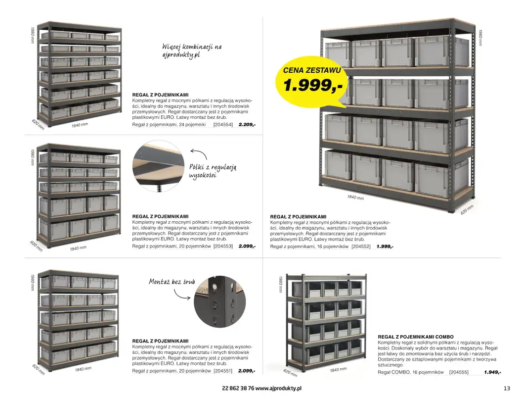 AJ Produkty - gazetka promocyjna Katalog warsztat, magazyn, przemysł od poniedziałku 10.05 do wtorku 31.08 - strona 13