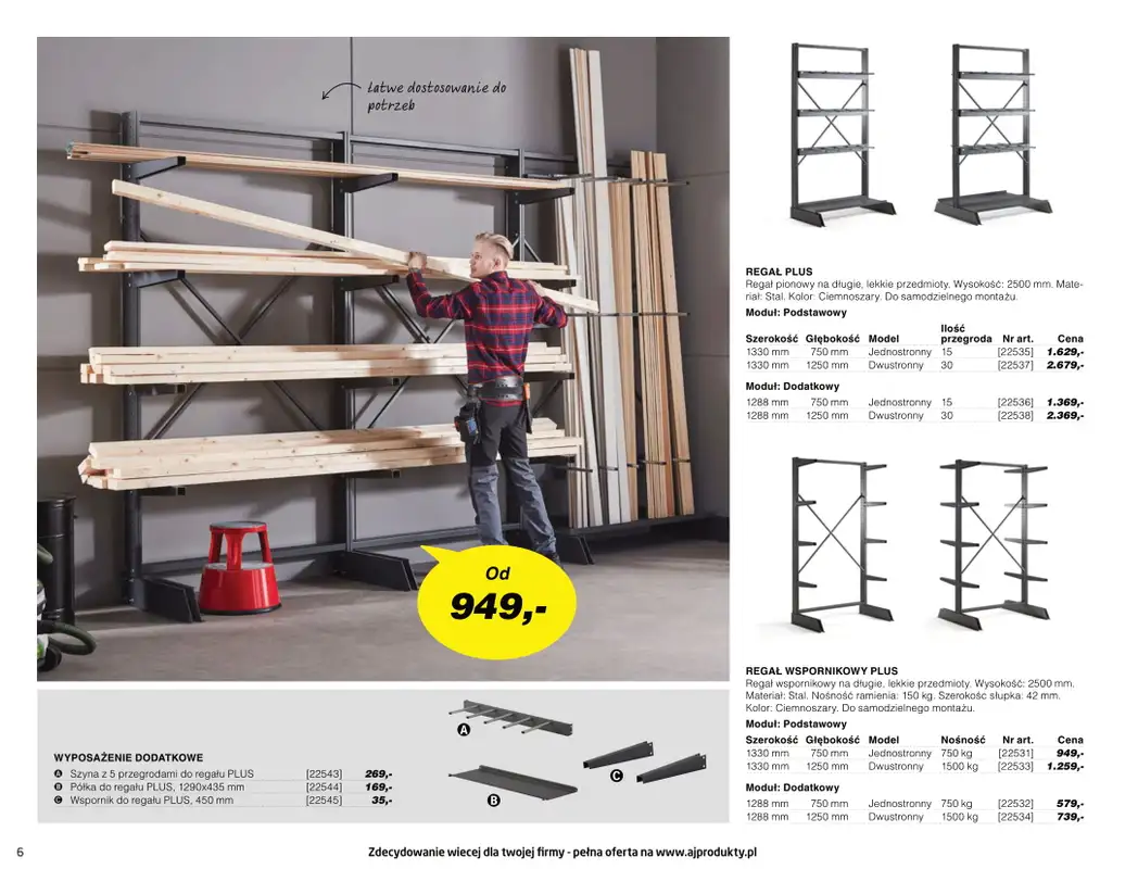 AJ Produkty - gazetka promocyjna Katalog warsztat, magazyn, przemysł od poniedziałku 10.05 do wtorku 31.08 - strona 6