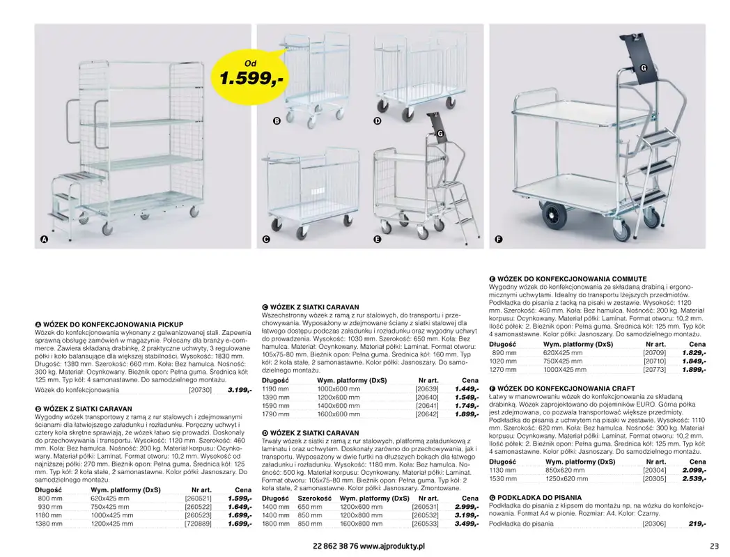 AJ Produkty - gazetka promocyjna Katalog warsztat, magazyn, przemysł od poniedziałku 10.05 do wtorku 31.08 - strona 23