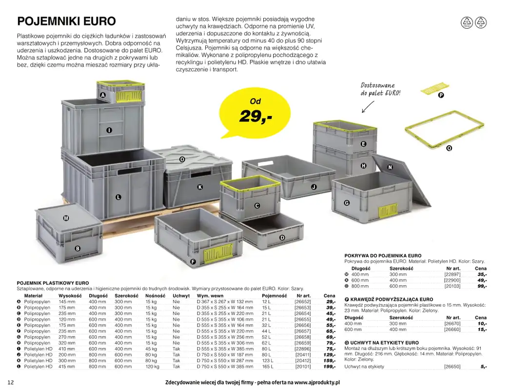 AJ Produkty - gazetka promocyjna Katalog warsztat, magazyn, przemysł od poniedziałku 10.05 do wtorku 31.08 - strona 12