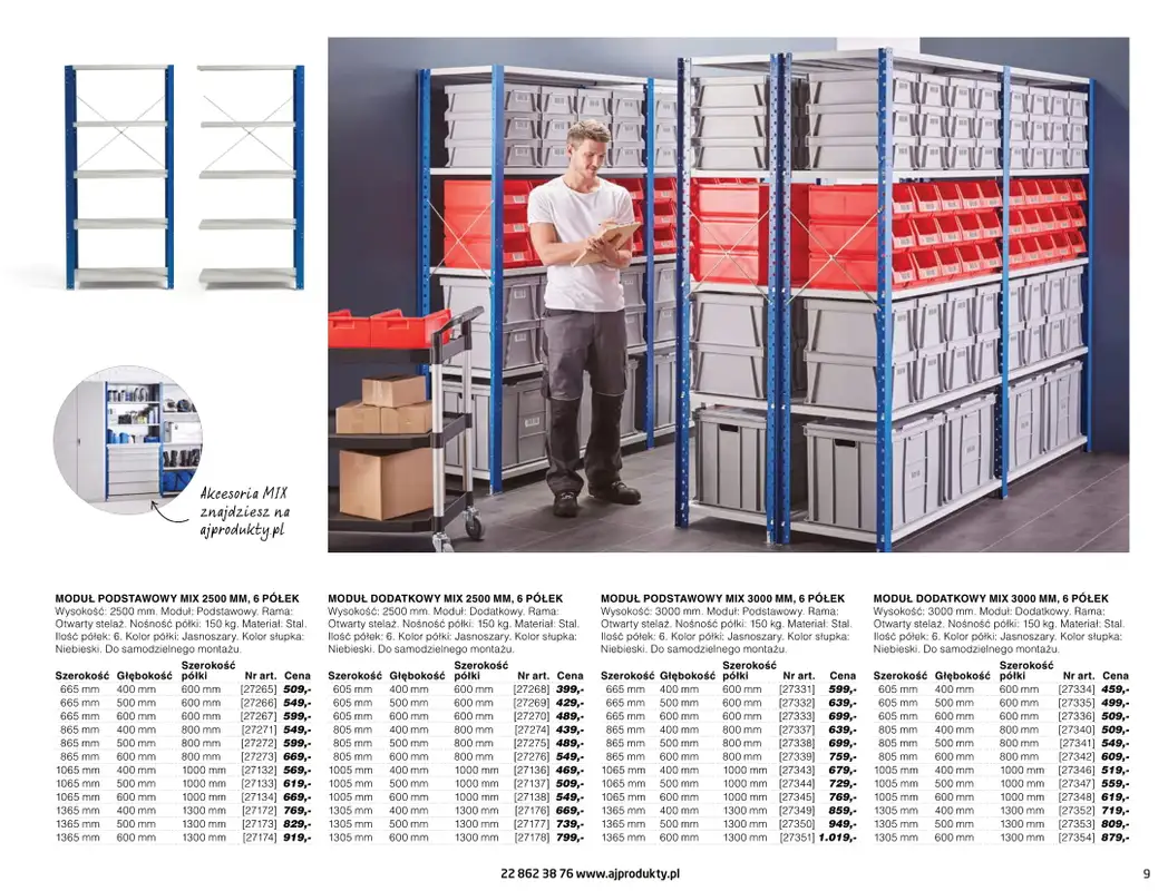 AJ Produkty - gazetka promocyjna Katalog warsztat, magazyn, przemysł od poniedziałku 10.05 do wtorku 31.08 - strona 9