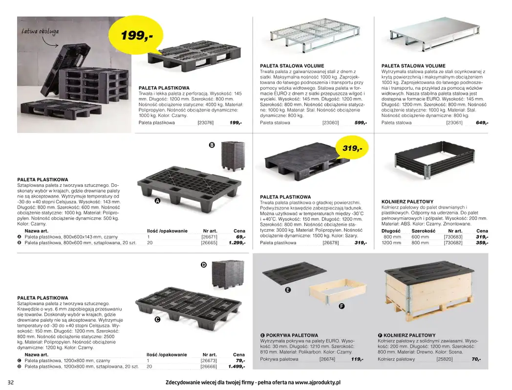AJ Produkty - gazetka promocyjna Katalog warsztat, magazyn, przemysł od poniedziałku 10.05 do wtorku 31.08 - strona 32