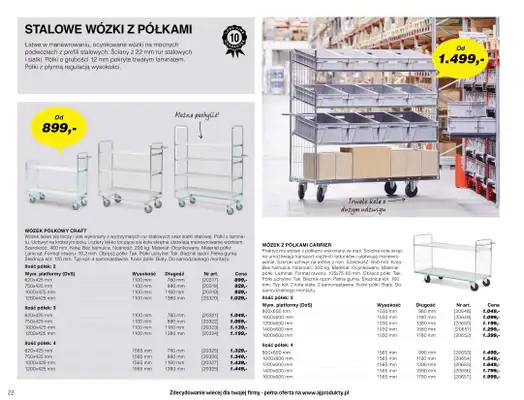 AJ Produkty - gazetka promocyjna Katalog warsztat, magazyn, przemysł od poniedziałku 10.05 do wtorku 31.08 - strona 22 AJ Produkty - gazetka promocyjna Katalog warsztat, magazyn, przemysł od poniedziałku 10.05 do wtorku 31.08 - strona 22