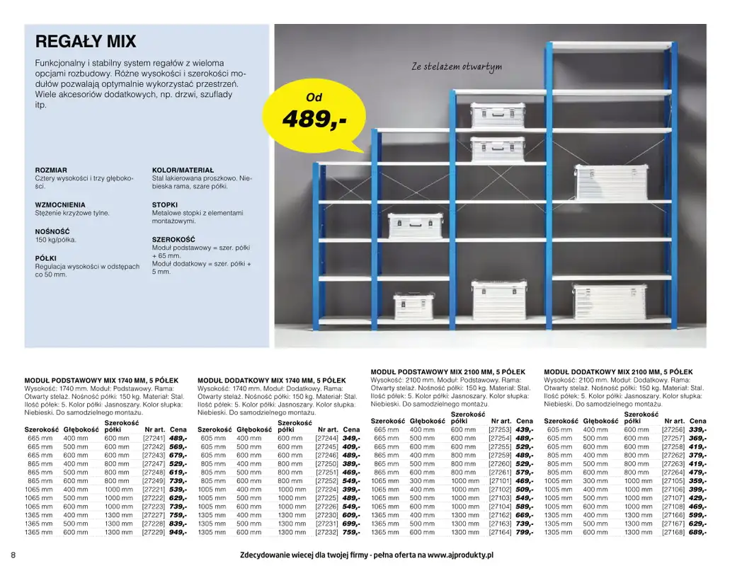AJ Produkty - gazetka promocyjna Katalog warsztat, magazyn, przemysł od poniedziałku 10.05 do wtorku 31.08 - strona 8