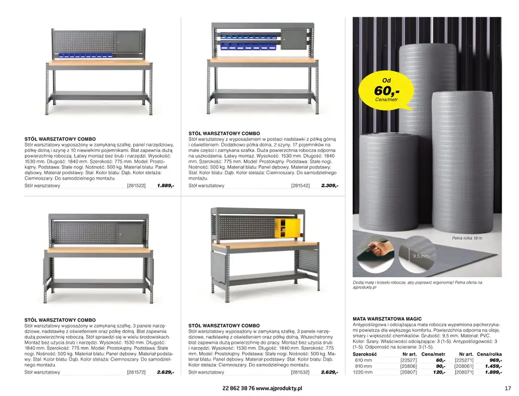 AJ Produkty - gazetka promocyjna Katalog warsztat, magazyn, przemysł od poniedziałku 10.05 do wtorku 31.08 - strona 17