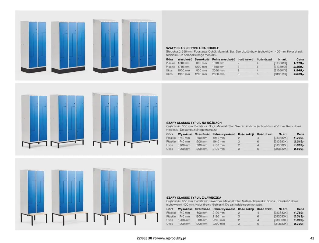 AJ Produkty - gazetka promocyjna Katalog warsztat, magazyn, przemysł od poniedziałku 10.05 do wtorku 31.08 - strona 43