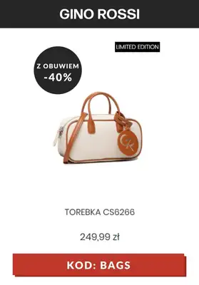 Gino Rossi - gazetka promocyjna -40% na torebki i torby KOD od wtorku 06.07 do poniedziałku 12.07 - strona 3