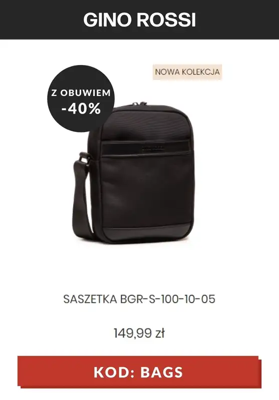 Gino Rossi - gazetka promocyjna -40% na torebki i torby KOD od wtorku 06.07 do poniedziałku 12.07 - strona 6