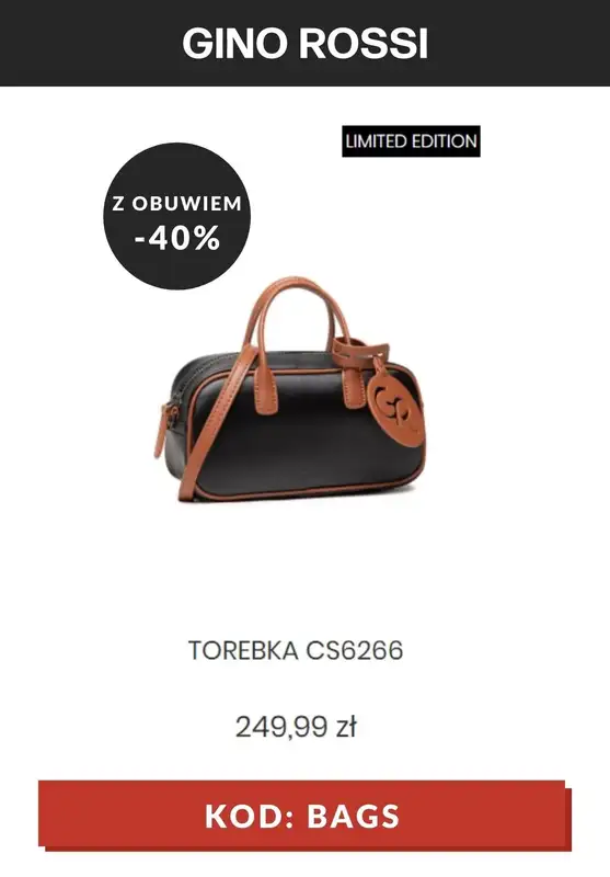 Gino Rossi - gazetka promocyjna -40% na torebki i torby KOD od wtorku 06.07 do poniedziałku 12.07 - strona 2