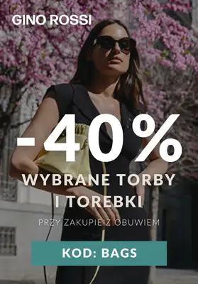 Gino Rossi - gazetka promocyjna -40% na torebki i torby KOD od wtorku 06.07 do poniedziałku 12.07