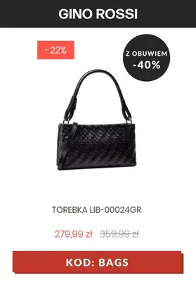 Gino Rossi - gazetka promocyjna -40% na torebki i torby KOD od wtorku 06.07 do poniedziałku 12.07 - strona 4