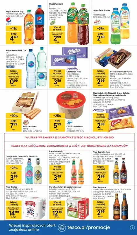 Tesco - gazetka promocyjna Gazetka Hipermarket od czwartku 15.07 do środy 21.07 - strona 5