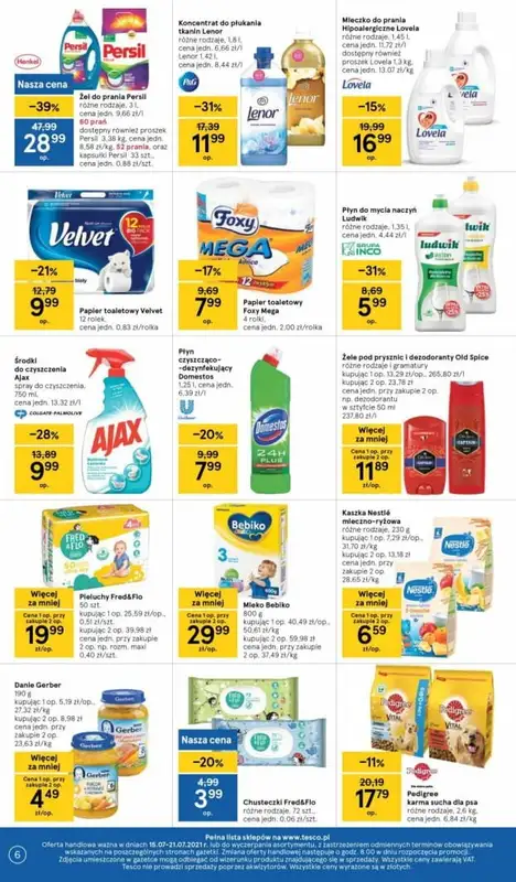 Tesco - gazetka promocyjna Gazetka Hipermarket od czwartku 15.07 do środy 21.07 - strona 6