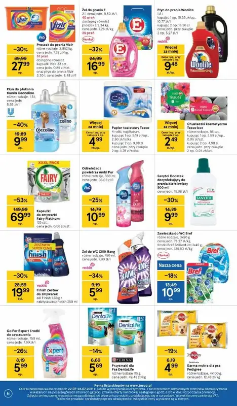 Tesco - gazetka promocyjna Gazetka Hipermarket od czwartku 22.07 do środy 28.07 - strona 6