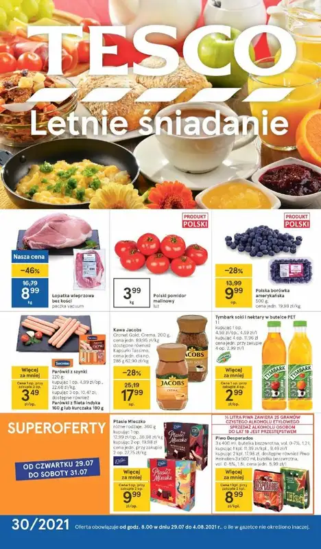 Tesco - gazetka promocyjna Gazetka od czwartku 29.07 do środy 04.08