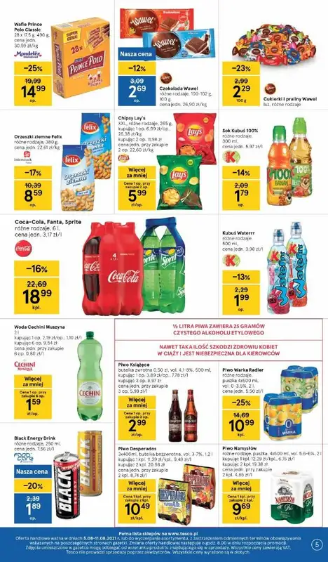 Tesco - gazetka promocyjna Gazetka od czwartku 05.08 do środy 11.08 - strona 5