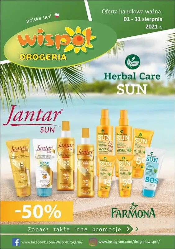 Drogeria Wispol - gazetka promocyjna Gazetka od poniedziałku 02.08 do wtorku 31.08