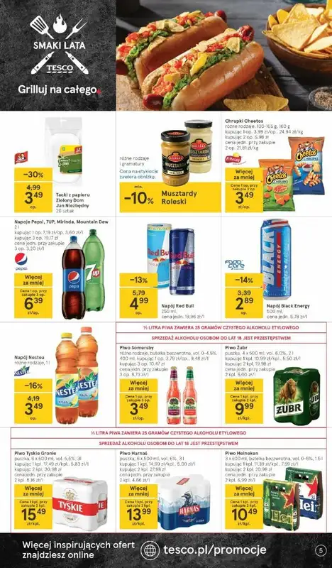 Tesco - gazetka promocyjna Gazetka od czwartku 12.08 do środy 18.08 - strona 5