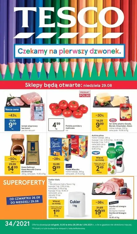Tesco - gazetka promocyjna Gazetka od czwartku 26.08 do środy 01.09