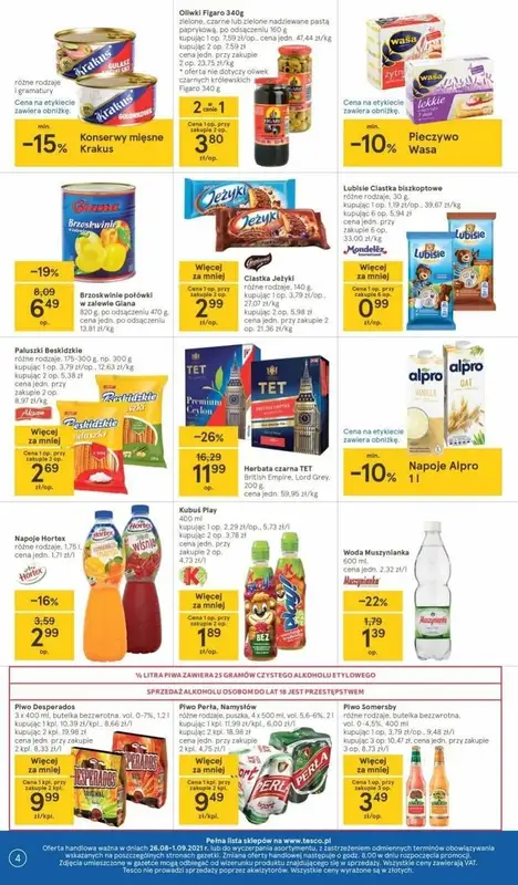 Tesco - gazetka promocyjna Gazetka od czwartku 26.08 do środy 01.09 - strona 4