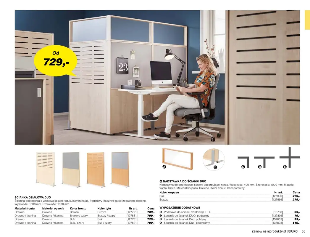 AJ Produkty - gazetka promocyjna Biuro - katalog jesień od środy 01.09 do poniedziałku 31.01 - strona 63