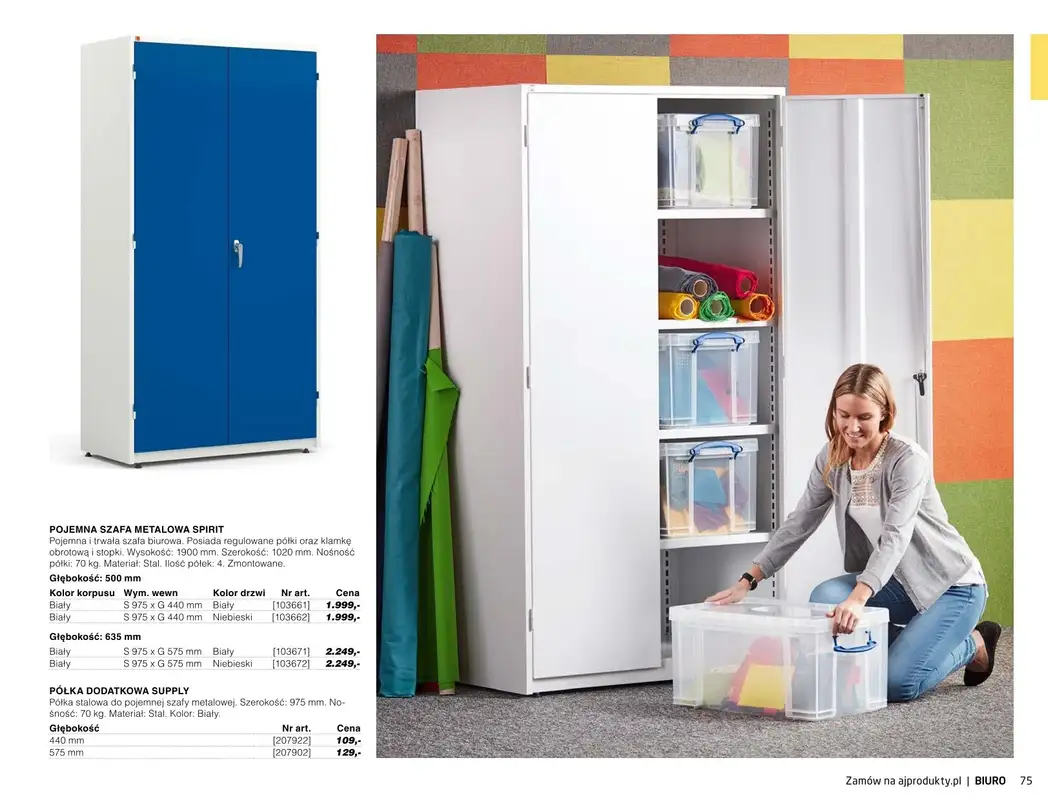 AJ Produkty - gazetka promocyjna Biuro - katalog jesień od środy 01.09 do poniedziałku 31.01 - strona 73