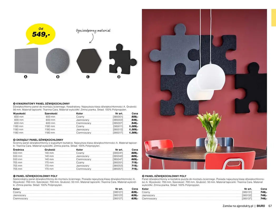 AJ Produkty - gazetka promocyjna Biuro - katalog jesień od środy 01.09 do poniedziałku 31.01 - strona 65