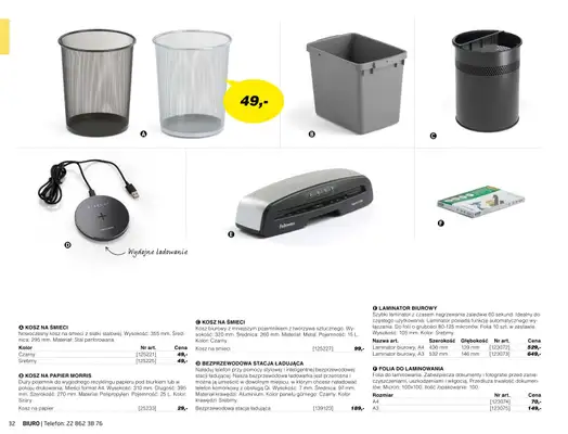 AJ Produkty - gazetka promocyjna Biuro - katalog jesień od środy 01.09 do poniedziałku 31.01 - strona 30 AJ Produkty - gazetka promocyjna Biuro - katalog jesień od środy 01.09 do poniedziałku 31.01 - strona 30