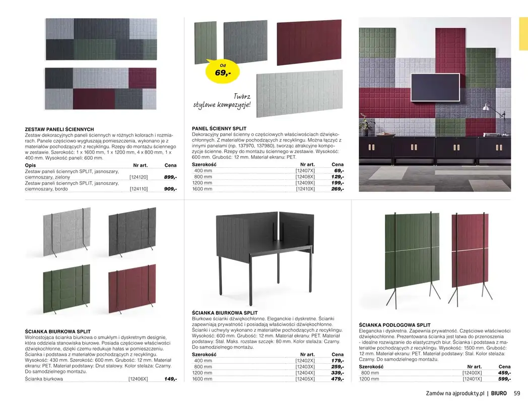 AJ Produkty - gazetka promocyjna Biuro - katalog jesień od środy 01.09 do poniedziałku 31.01 - strona 57