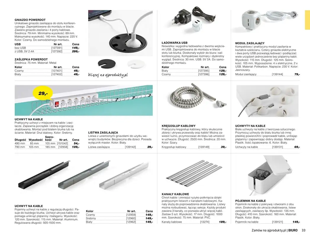 AJ Produkty - gazetka promocyjna Biuro - katalog jesień od środy 01.09 do poniedziałku 31.01 - strona 31