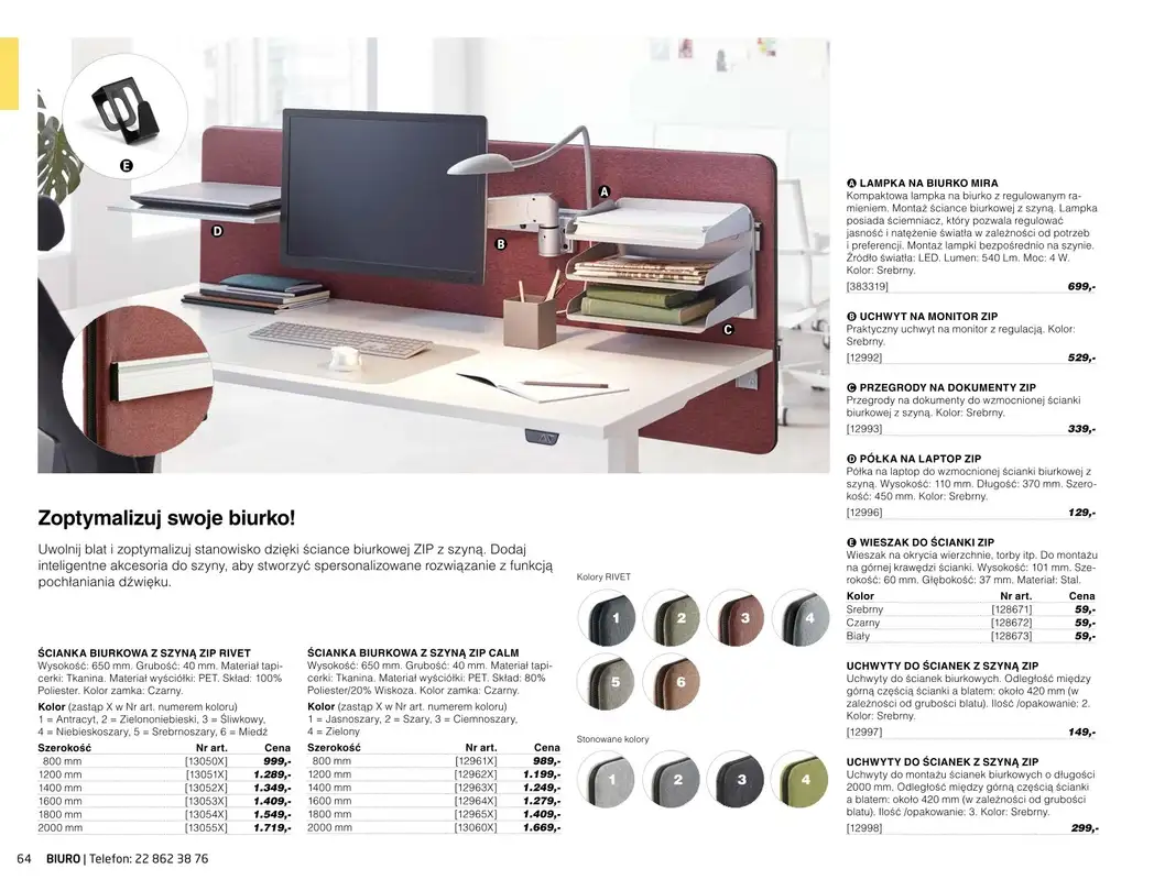 AJ Produkty - gazetka promocyjna Biuro - katalog jesień od środy 01.09 do poniedziałku 31.01 - strona 62