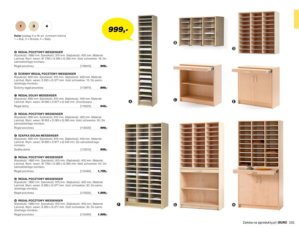 AJ Produkty - gazetka promocyjna Biuro - katalog jesień od środy 01.09 do poniedziałku 31.01 - strona 99