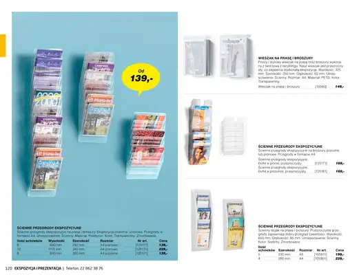 AJ Produkty - gazetka promocyjna Ekspozycja i prezentacja - katalog jesień od środy 01.09 do poniedziałku 31.01 - strona 19 AJ Produkty - gazetka promocyjna Ekspozycja i prezentacja - katalog jesień od środy 01.09 do poniedziałku 31.01 - strona 19