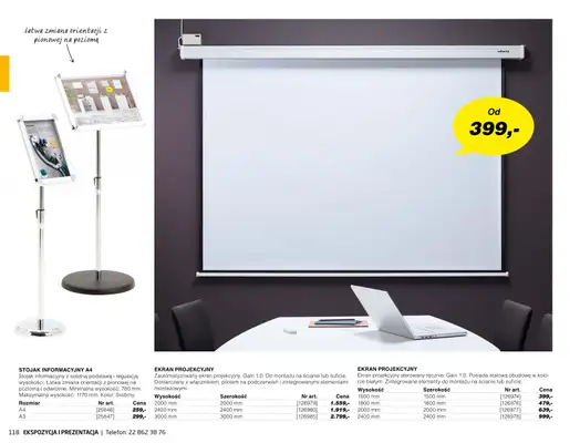 AJ Produkty - gazetka promocyjna Ekspozycja i prezentacja - katalog jesień od środy 01.09 do poniedziałku 31.01 - strona 17 AJ Produkty - gazetka promocyjna Ekspozycja i prezentacja - katalog jesień od środy 01.09 do poniedziałku 31.01 - strona 17