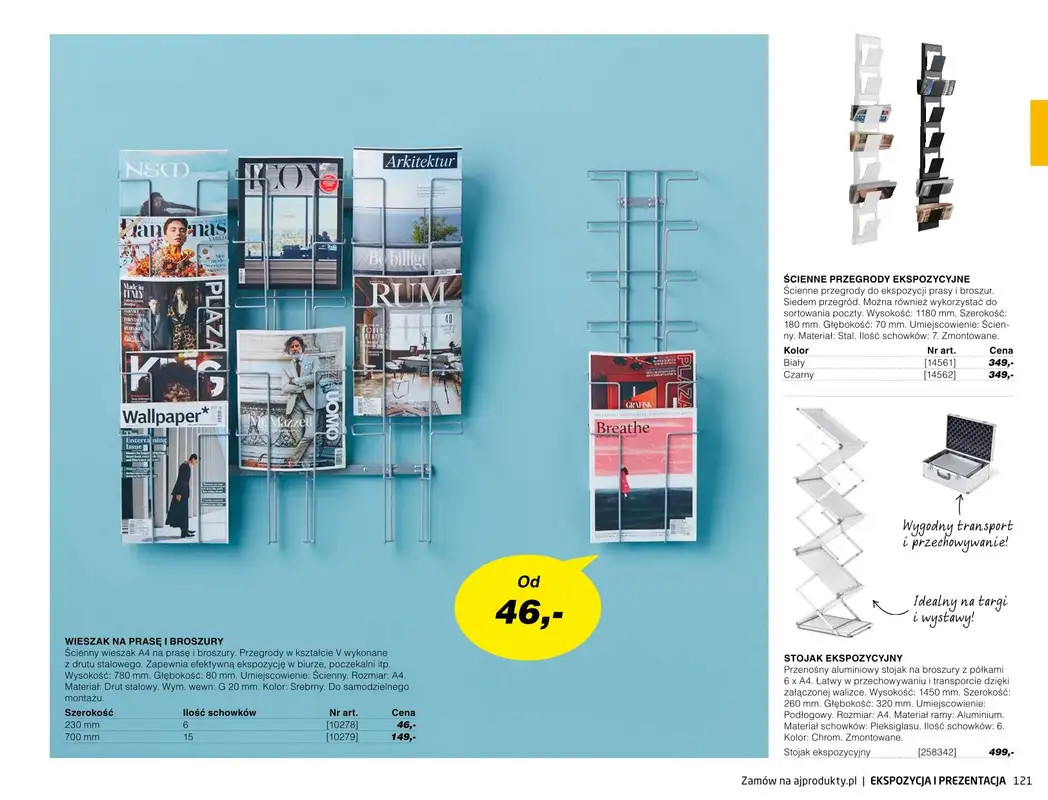AJ Produkty - gazetka promocyjna Ekspozycja i prezentacja - katalog jesień od środy 01.09 do poniedziałku 31.01 - strona 20