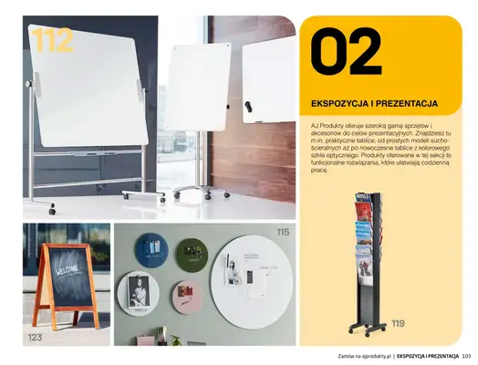 AJ Produkty - gazetka promocyjna Ekspozycja i prezentacja - katalog jesień od środy 01.09 do poniedziałku 31.01 - strona 2 AJ Produkty - gazetka promocyjna Ekspozycja i prezentacja - katalog jesień od środy 01.09 do poniedziałku 31.01 - strona 2