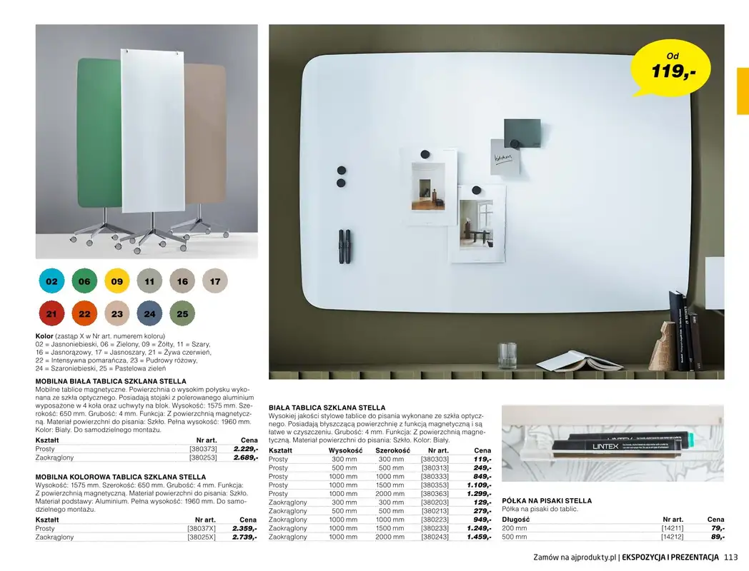 AJ Produkty - gazetka promocyjna Ekspozycja i prezentacja - katalog jesień od środy 01.09 do poniedziałku 31.01 - strona 12