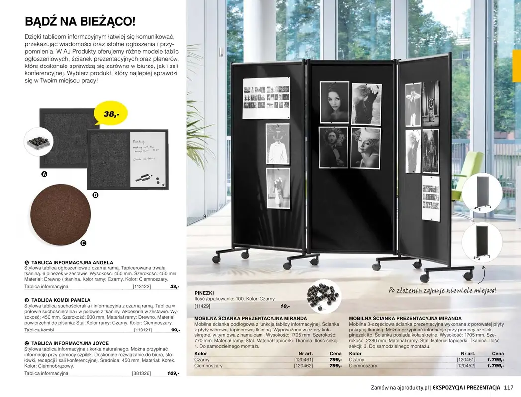 AJ Produkty - gazetka promocyjna Ekspozycja i prezentacja - katalog jesień od środy 01.09 do poniedziałku 31.01 - strona 16