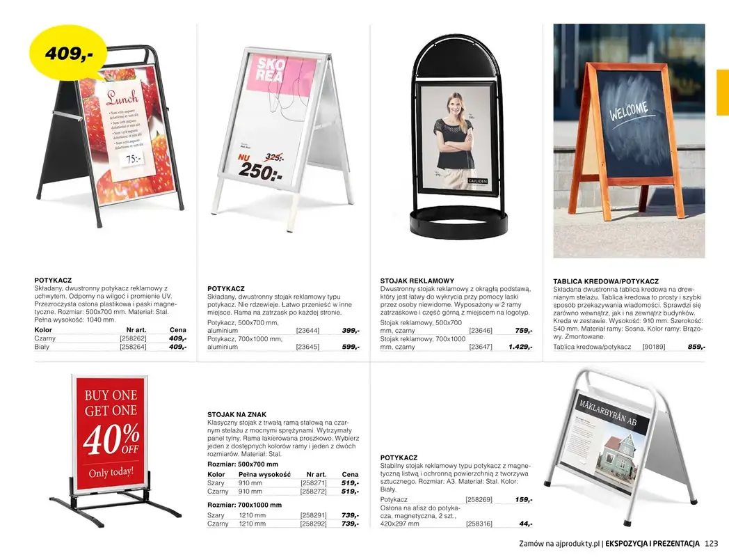 AJ Produkty - gazetka promocyjna Ekspozycja i prezentacja - katalog jesień od środy 01.09 do poniedziałku 31.01 - strona 22