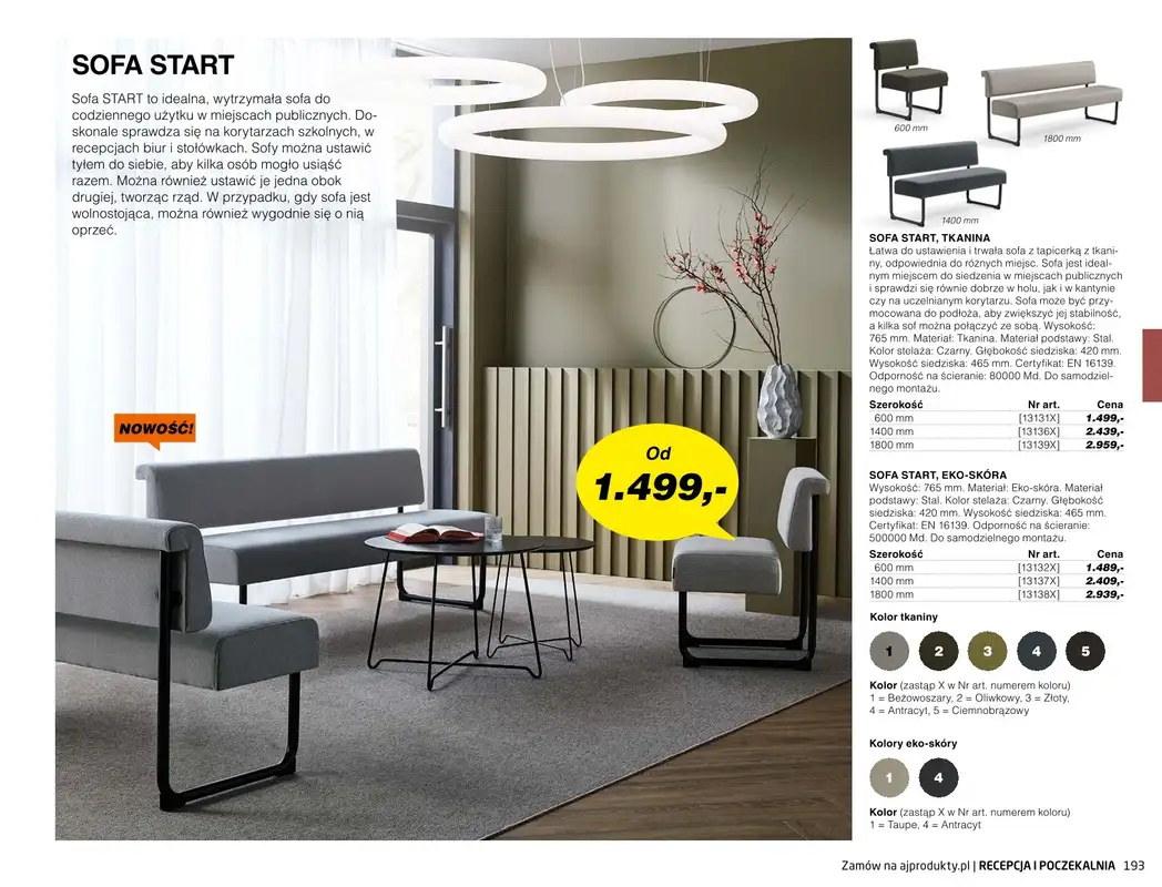 AJ Produkty - gazetka promocyjna Recepcja i poczekalnia - katalog jesień od środy 01.09 do poniedziałku 31.01 - strona 8