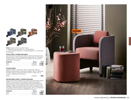 AJ Produkty - gazetka promocyjna Recepcja i poczekalnia - katalog jesień od środy 01.09 do poniedziałku 31.01 - strona 6 AJ Produkty - gazetka promocyjna Recepcja i poczekalnia - katalog jesień od środy 01.09 do poniedziałku 31.01 - strona 6