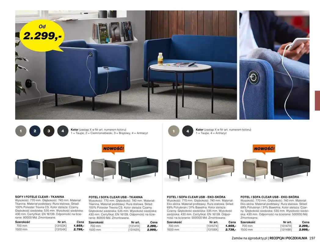 AJ Produkty - gazetka promocyjna Recepcja i poczekalnia - katalog jesień od środy 01.09 do poniedziałku 31.01 - strona 12