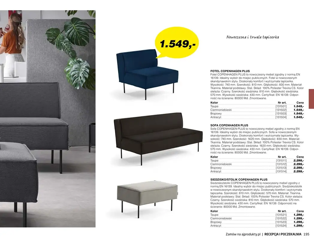 AJ Produkty - gazetka promocyjna Recepcja i poczekalnia - katalog jesień od środy 01.09 do poniedziałku 31.01 - strona 10