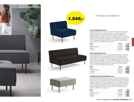 AJ Produkty - gazetka promocyjna Recepcja i poczekalnia - katalog jesień od środy 01.09 do poniedziałku 31.01 - strona 10 AJ Produkty - gazetka promocyjna Recepcja i poczekalnia - katalog jesień od środy 01.09 do poniedziałku 31.01 - strona 10